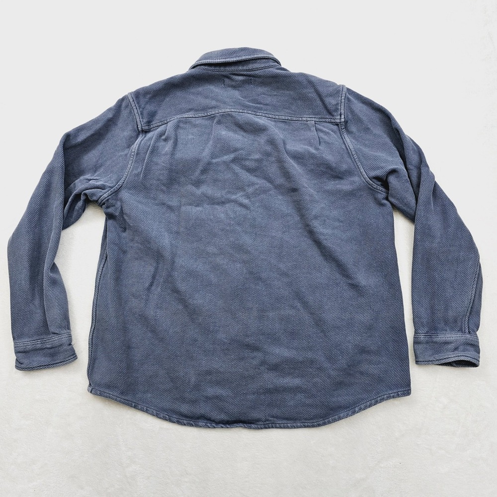 Outerknown Blanket Shirt Mens XL Blue Heavyweight Twill Organic Cotton Surf Core - Picture 3 of 11